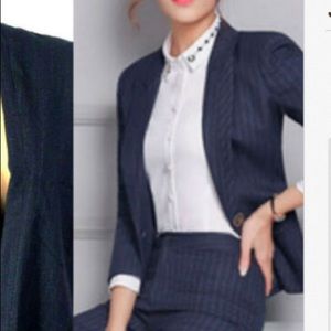 Banana Republic | Navy Pinstripe Suit